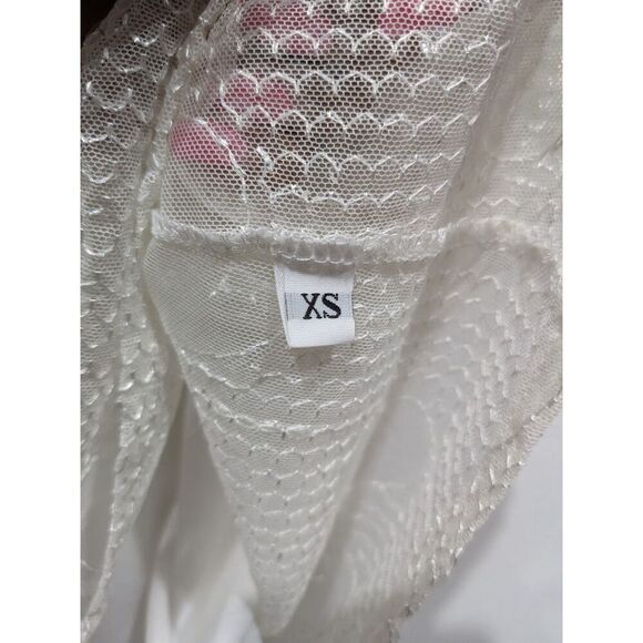 Anthropologie Eva Franco Quincy Sheer Mesh Sequin Circle Embroidered Top, XS - Picture 9 of 12